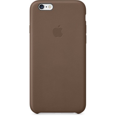 Apple iPhone 6 Leather Case - Olivbrun