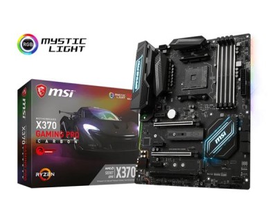 MSI X370 Gaming Pro Carbon, AMD Socket AM4, ATX, X370, 4xDDR4, 2xPCIe-x16, Mystic Light