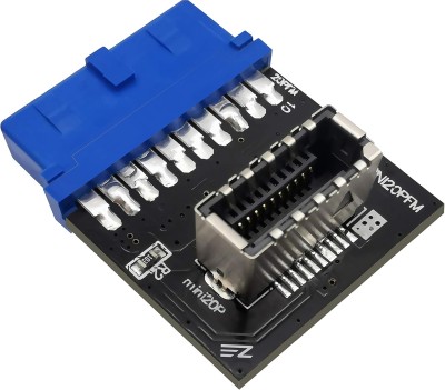 EZDIY-FAB USB 3.0 (3.1 Gen 1) Internal 19 Pin Head to USB 3.1/3.2 Type C 20 Pin A-Key Front Panel Adapter#1