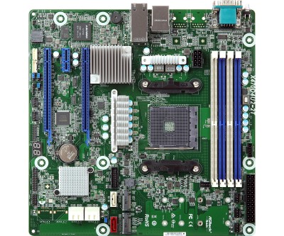 ASRock Rack X470D4U2-2T, AMD Socket AM4, X470, MicroATX, 4xDDR4, 2xPCI Express, 2xM.2 + SATA3 RAID, VGA, USB 3.1, 2x10Gbe#2