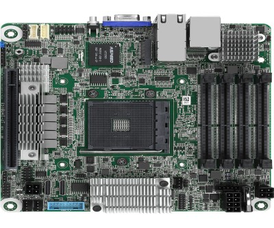 ASRock Rack X570D4I-2T, AMD Socket AM4, X570, Mini-ITX, 4xDDR4, PCI Express, M.2 + SATA3 RAID, USB 3.2 Gen2, 2x10Gbe
