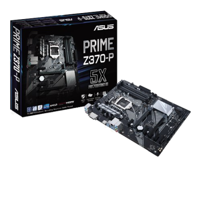 Asus Prime Z370-P, Intel LGA1151, Z370, 2xPCI Express, SLI/CrossFireX, ATX, DDR4, 2xM.2 + SATA3 RAID, DVI/HDMI, USB 3.1, 7.1 audio, GigaLAN - Begagnat