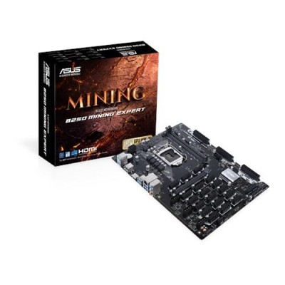Asus B250 Mining Expert, Intel LGA1151, B250, PCI Express+18xPCI Express x1, ATX, DDR4, SATA3 RAID, HDMI, USB 3.1, 7.1 audio, GigaLAN#1
