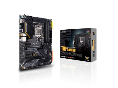 Asus TUF Gaming Z490-Plus (Wi-Fi), Intel LGA1200, Z490, 2xPCI Express, CrossFireX, ATX, 4xDDR4, 2xM.2 + SATA3 RAID, HDMI/DP, USB-C, 7.1 audio, GigaLAN, WiFi 6, Bluetooth, Aura Sync#1