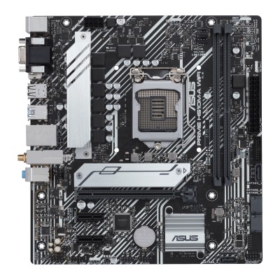Asus Prime H510M-A WIFI, Intel LGA1200, H510, PCI Express, MicroATX, 2xDDR4, M.2 + SATA3, VGA/HDMI/DP, USB 3.2, 7.1 audio, GigaLAN, WiFi 5, Bluetooth, Aura Sync RGB