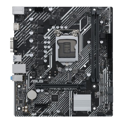 Asus Prime H510M-K, Intel LGA1200, H510, PCI Express, MicroATX, 2xDDR4, M.2 + SATA3, VGA/HDMI, USB 3.2, 7.1 audio, GigaLAN