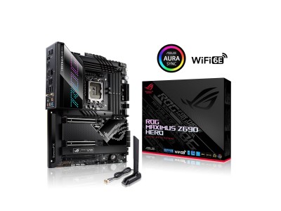 Asus ROG MAXIMUS Z690 HERO, Intel LGA1700, 3xPCI Express, ATX, 4xDDR5, 5xM.2 + SATA3 RAID, HDMI, USB-C, SupremeFX audio, 2.5Gbe LAN, WiFi 6E, Aura Sync RGB