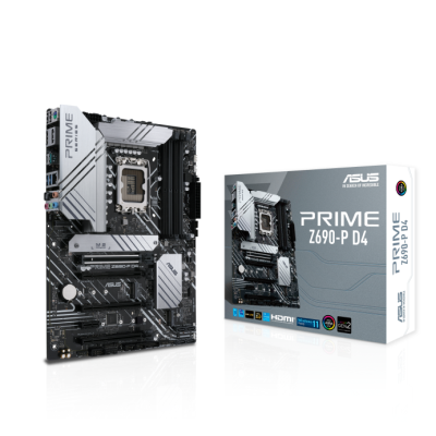 Asus PRIME Z690-P D4, Intel LGA1700, ATX, 3xPCI Express, 4xDDR4, 3xM.2 + SATA3 RAID, HDMI/DP, USB-C, 2.5Gbe LAN, Aura Sync RGB#1