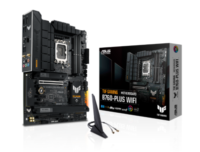 Asus TUF GAMING B760-PLUS WIFI, Intel LGA1700, 2xPCI Express, ATX, 4xDDR5, 3xM.2 + SATA3, HDMI/DP, USB-C, 2.5Gbe LAN, WiFi 6, Bluetooth 5.2, Aura Sync RGB