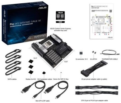 Asus PRO WS WRX90E-SAGE SE, AMD Socket sTR5, ATX, 8xDDR5, 7xPCI Express, 4xM.2 + SATA3 RAID, VGA, USB-C, 2x10GbE LAN#4