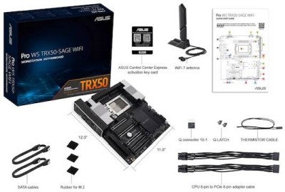Asus PRO WS TRX50-SAGE WIFI, AMD Socket sTR5, ATX, 4xDDR5, 5xPCI Express, 3xM.2 + SATA3 RAID, USB-C, 10GbE+2,5GbE LAN, WiFi 7, Bluetooth 5.4#5