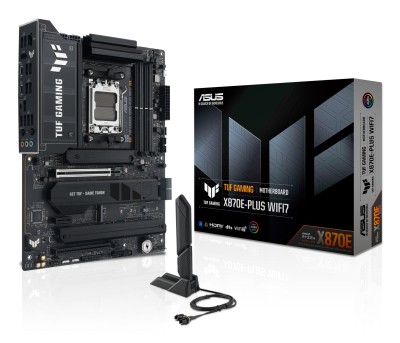 Asus TUF GAMING X870E-PLUS WIFI7, AMD AM5, ATX, 4xDDR5, 3xPCI Express, 4xM.2 + SATA3 RAID, HDMI/2xUSB4, USB-C, 2.5GbE LAN, WiFi 7, Bluetooth 5.4, Aura Sync RGB#1