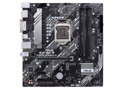 Asus Prime B460M-A, Intel LGA1200, B460, PCI Express, MicroATX, 4xDDR4, 2xM.2 + SATA3 RAID, DVI/HDMI/DP, USB 3.2, 7.1 audio, GigaLAN, Aura Sync RGB#2