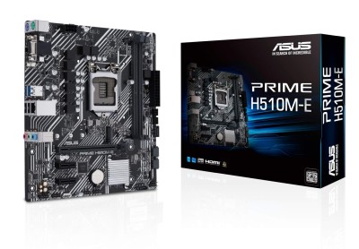 Asus Prime H510M-E, Intel LGA1200, H510, PCI Express, MicroATX, 2xDDR4, M.2 + SATA3, VGA/HDMI/DP, USB 3.2, 7.1 audio, GigaLAN