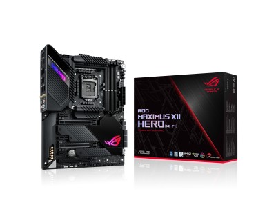 Asus ROG MAXIMUS XII HERO (WI-FI), Intel LGA1200, Z490, 2xPCI Express, SLI/CrossFireX, EATX, 4xDDR4, 3xM.2 + SATA3 RAID, VGA/HDMI, USB-C, SupremeFX 7.1 audio, GigaLAN, WiFi 6, Aura Sync#1