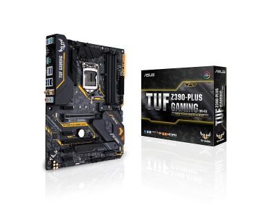 Asus TUF Z390-Plus Gaming (Wi-Fi), Intel LGA1151, Z390, 2xPCI Express, CrossFireX, ATX, DDR4, 2xM.2 + SATA3 RAID, DVI/HDMI, USB-C, 7.1 audio, GigaLAN, WiFi 5, Bluetooth, Aura Sync#1