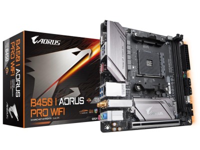 Gigabyte B450 I AORUS PRO WIFI, Mini-ITX, AM4, 1xPCI Express, 2xDDR4, 1xM.2, 2xHDMI/DP, WiFi 5, Bluetooth#1