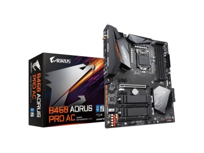 Gigabyte B460 AORUS PRO AC, Intel LGA1200, B460, 2xPCI Express, CrossFire, ATX, 4xDDR4, M.2 + SATA3 RAID, HDMI/DP, USB-C, 7.1 audio, GigaLAN, WiFi 5, Bluetooth, RGB Fusion 2.0#1