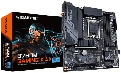 Gigabyte B760M GAMING X AX, Intel LGA1700, 2xPCI Express, MicroATX, 4xDDR5, 2xM.2 + SATA3 RAID, HDMI/DP, USB-C, 2.5Gbe LAN, WiFi 6E, Bluetooth 5.3, RGB Fusion