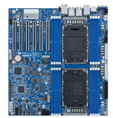 Gigabyte MS74-HB0, Dual Intel 4710, CEB, 5xPCIe 5.0, 8xDDR5, 2xM.2 + SATA3 RAID, 2x10GbE+2x1GbE LAN#2