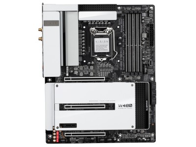Gigabyte W480 Vision D, Intel LGA1200, W480, 3xPCI Express, CrossFire, ATX, 4xDDR4, 3xM.2 + SATA3 RAID, HDMI/DP IN, USB-C, 7.1 audio, 2.5GbE LAN+GigaLAN#2