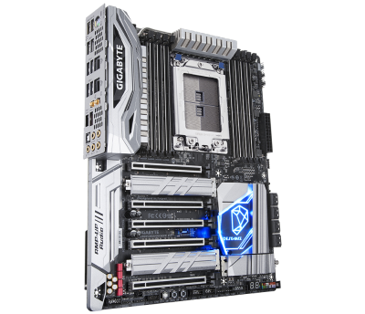 Gigabyte X399 Designare EX, AMD Socket TR4, X399, ATX, DDR4, SLI+CrossFireX, 4xPCI Express, 3xM.2 + U.2 + SATA3, SupremeFX ljud, USB-C, 2xGigaLAN, WiFi-ac, Bluetooth, RGB Fusion#1