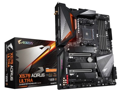 Gigabyte X570 AORUS ULTRA, AMD Socket AM4, X570, ATX, 3xPCIe 4.0, SLI/CFX, 4xDDR4, 2xM.2 + SATA3 RAID, HDMI, USB-C, GigaLAN+GigaLAN, WiFi 6, Bluetooth, RGB Fusion 2.0#1