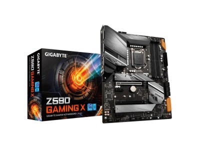 Gigabyte Z590 GAMING X, Intel LGA1200, Z590, 2xPCI Express, CrossFire, ATX, 4xDDR4, 2xM.2 + SATA3 RAID, DP, USB-C, 7.1 audio, 2.5Gbe LAN, RGB Fusion 2.0#1