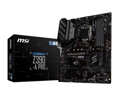 MSI Z390-A PRO Intel LGA1151, Z390, 2xPCI Express, ATX, 4xDDR4, 2xM.2 + SATA3, HDMI, USB 3.1, 7.1 audio, GigaLAN