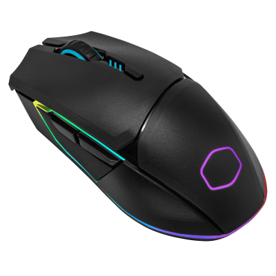 Cooler Master MM831, 32000 dpi, RF/Bluetooth/USB, PixArt PAW 3335 sensor, RGB - Svart