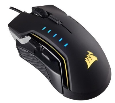 Corsair Gaming GLAIVE, RGB LED, 16000 dpi - Aluminium