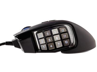 Corsair Gaming Scimitar PRO RGB, MOBA/MMO, 17 knappar, 16000 dpi - Svart#2