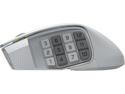 Corsair Scimitar Elite Wireless Gaming Mouse, 33000 dpi, USB/Bluetooth, 16 programmerbara knappar, RGB - Vit#4
