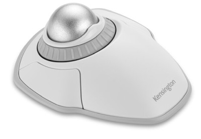 Kensington Orbit Trackball Wireless med Scroll-Ring, Bluetooth/RF - Vit