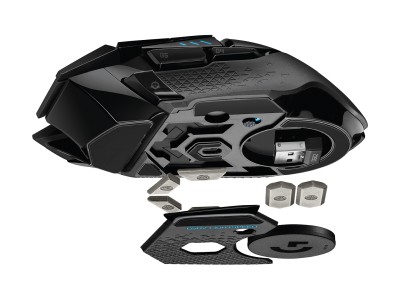 Logitech G502 Lightspeed, 16000 dpi, ställbar vikt, 11 programmerbara knappar, HERO-sensor, EWR2, Lightsync RGB#8