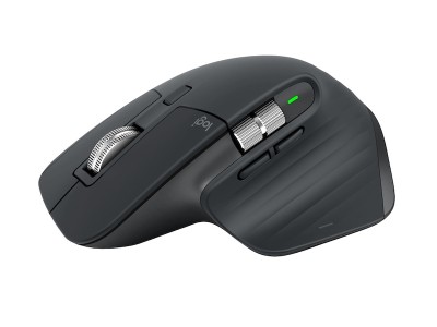 Logitech MX Master 3S Performance Wireless Mouse, RF/Bluetooth, 8000 dpi - Svart/Grå#1