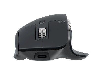 Logitech MX Master 3S Performance Wireless Mouse, RF/Bluetooth, 8000 dpi - Svart/Grå#4