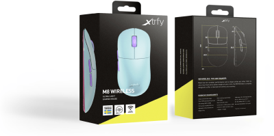 Xtrfy M8 Wireless Frosty Mint, 26000 dpi - Cyan/Lila#2