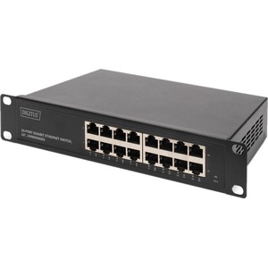 DIGITUS DN-80115, 16-port, Gigabit, 10" rackmonterbar