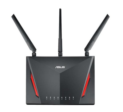 Trådlös router Asus RT-AC86U NORDIC Dual Band Wireless AC2900 med 4-port Gigabit switch, 2xUSB med 3G/4G-stöd