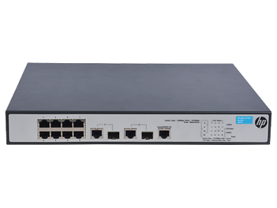 HP 1910-8, 8-port Gigabit Switch med 8xPower over Ethernet (PoE+)