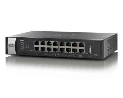 Cisco Small Business RV325 VPN Router, 2xWAN, 14-port Gigabit-switch, USB, 3G/4G-stöd, VPN/IPsec 100 Mbps