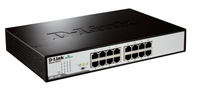 D-Link DGS-1016D, 16-port, Gigabit, rackmonterad