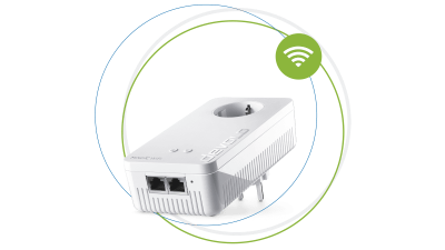 Devolo Magic 2 WiFi Next Single Adapter, WiFi 6 2400Mbps, pass-through, 1-pack