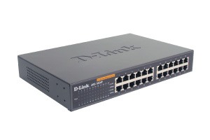 D-Link DES-1024D, 24-port 100 Mbit, rackmonterad