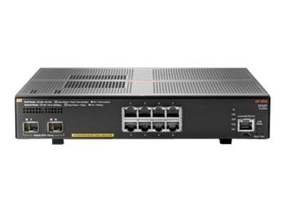 HP Aruba 2930F-8G-PoE+, 8-port Gigabit (PoE+ 125W) + 2xSFP 10Gbe, rackmonterbar