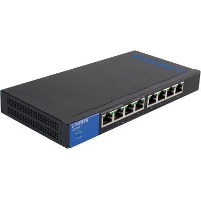 Linksys LGS108P, 8-port Gigabit med 4xPower over Ethernet (PoE+)