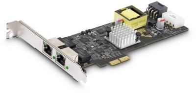 Startech 2.5Gbps NBASE-T PoE Network Card, Intel I225-V, PCIe 2.0 x2, 2-Port 2.5GbE, 2x25W PoE+#1