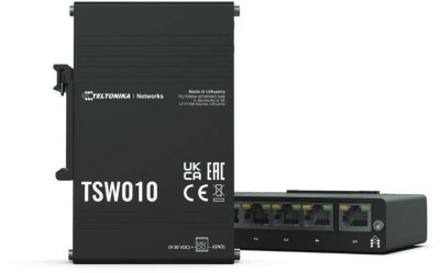 Teltonika TSW010 Industrial, 5-Port 10/100 Mbit
