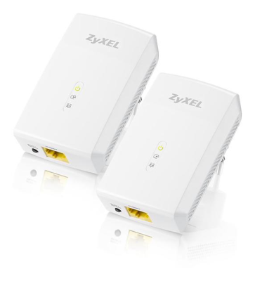 ZyXEL PLA5206 1000 Mbps Powerline 2xGigabit Ethernet Adapter, 2-pack